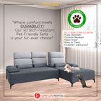 Yujin Left/Right L-Shaped Sofa Pet-Friendly Fabric Scratch-Resistant & Claw-Resistant