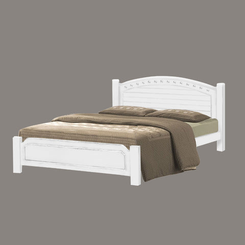 Image of Kaden Queen/King Solid Rubberwood Bed Frame w/ Underbed Space - With Mattress Option