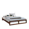 Siara Wooden Bedframe Queen Size In Walnut Colour with Mattress Option - Solid Wood
