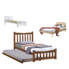 Riese Single Pull-Out Bedframe MDF+Veneer Wood Slatted Base