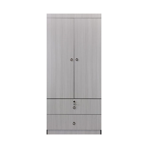 Image of Ashley Soft Closing Hinges Wardrobe in Ash Grey or White Wash Colour