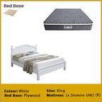 Estus Wooden Bedframe MDF + Veneer W/ Plywood Base Queen/King Size - w/ Mattress Option