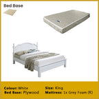 Estus Wooden Bedframe MDF + Veneer W/ Plywood Base Queen/King Size - w/ Mattress Option