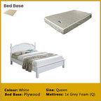 Estus Wooden Bedframe MDF + Veneer W/ Plywood Base Queen/King Size - w/ Mattress Option