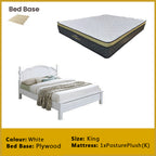 Estus Wooden Bedframe MDF + Veneer W/ Plywood Base Queen/King Size - w/ Mattress Option