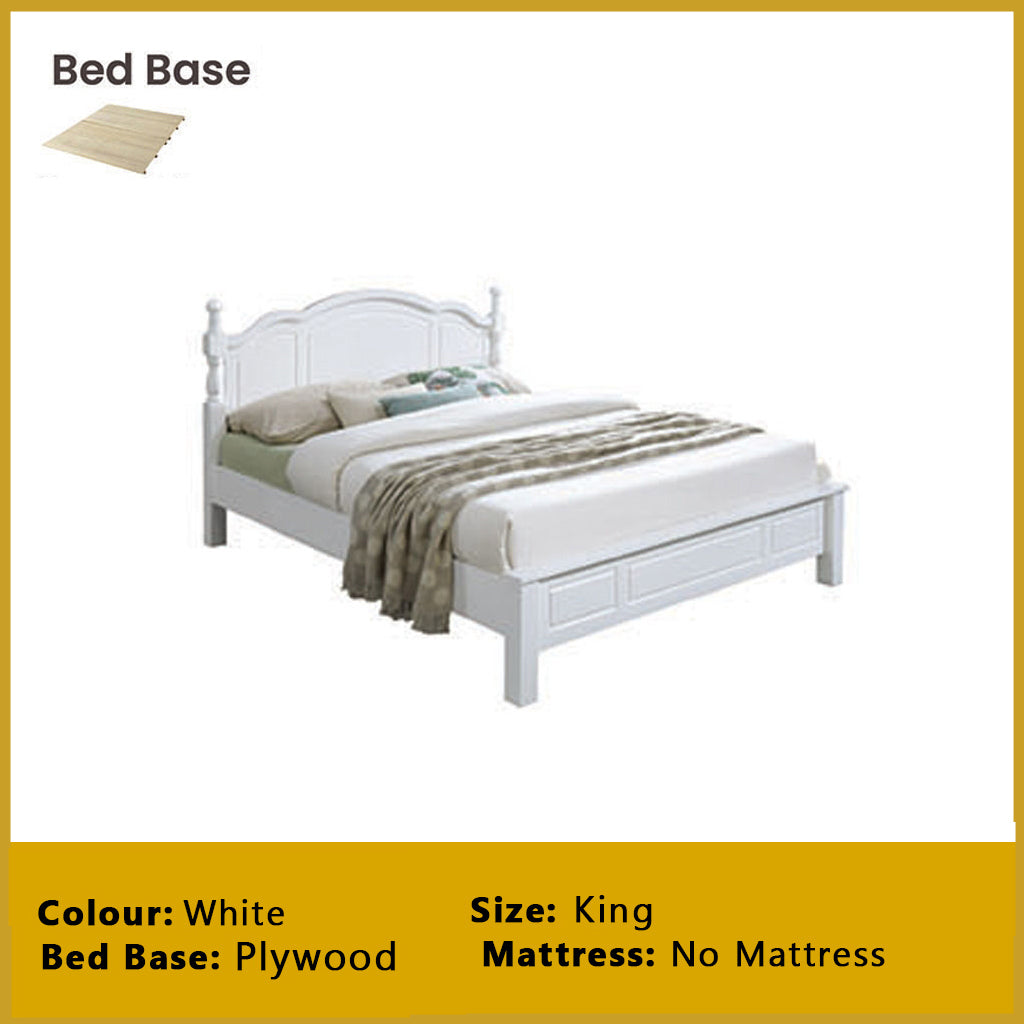Estus Wooden Bedframe MDF + Veneer W/ Plywood Base Queen/King Size - w/ Mattress Option