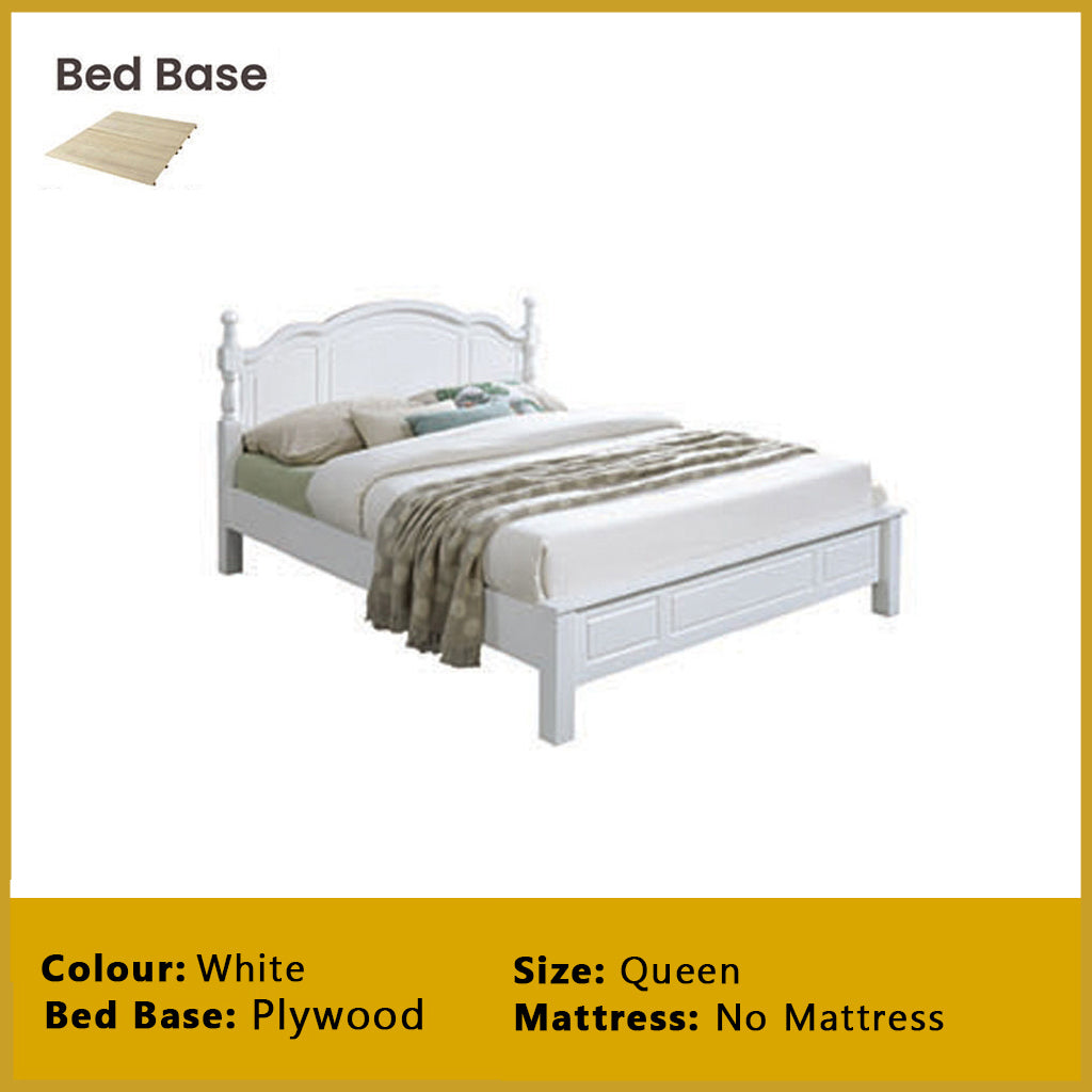 Estus Wooden Bedframe MDF + Veneer W/ Plywood Base Queen/King Size - w/ Mattress Option
