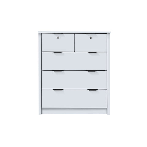 Image of Flori 5-Drawers Premium Chest of Drawers Full Laminated Back Panel in 6 Colours