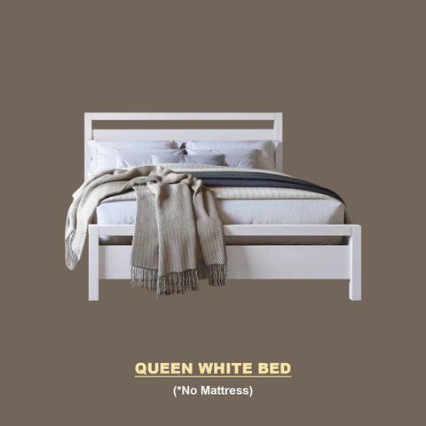 Image of Finna Solid Rubberwood Bed Frame Single, Super Single, Queen w/ Pull-Out Option