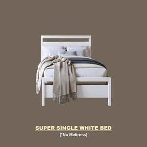 Finna Solid Rubberwood Bed Frame Single, Super Single, Queen w/ Pull-Out Option