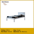 Ethan Single Pull-Out Bedframe MDF + Veneer Solid Wood Slatted Base  - w/ Mattress Option
