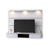 Bertha Floating TV Console with light and Socket in 2 Marble Colour