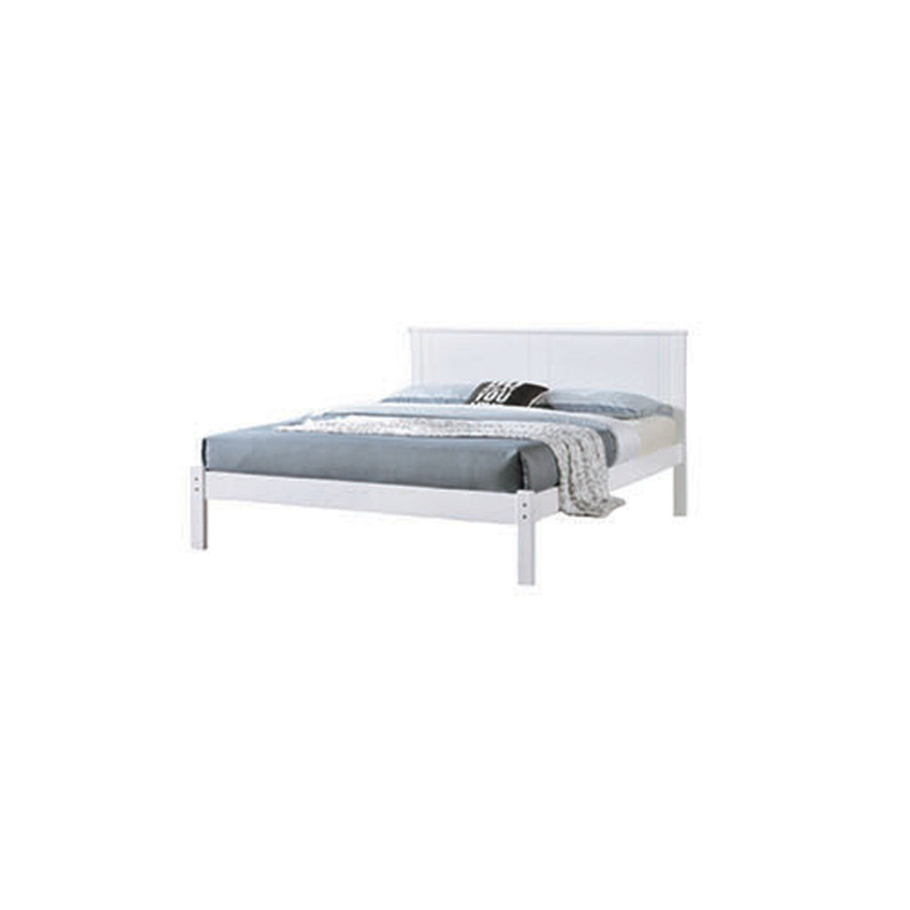 Leah Wooden Bedframe Queen Size In 2 Colour with Mattress Option - MDF+Veneer Wood