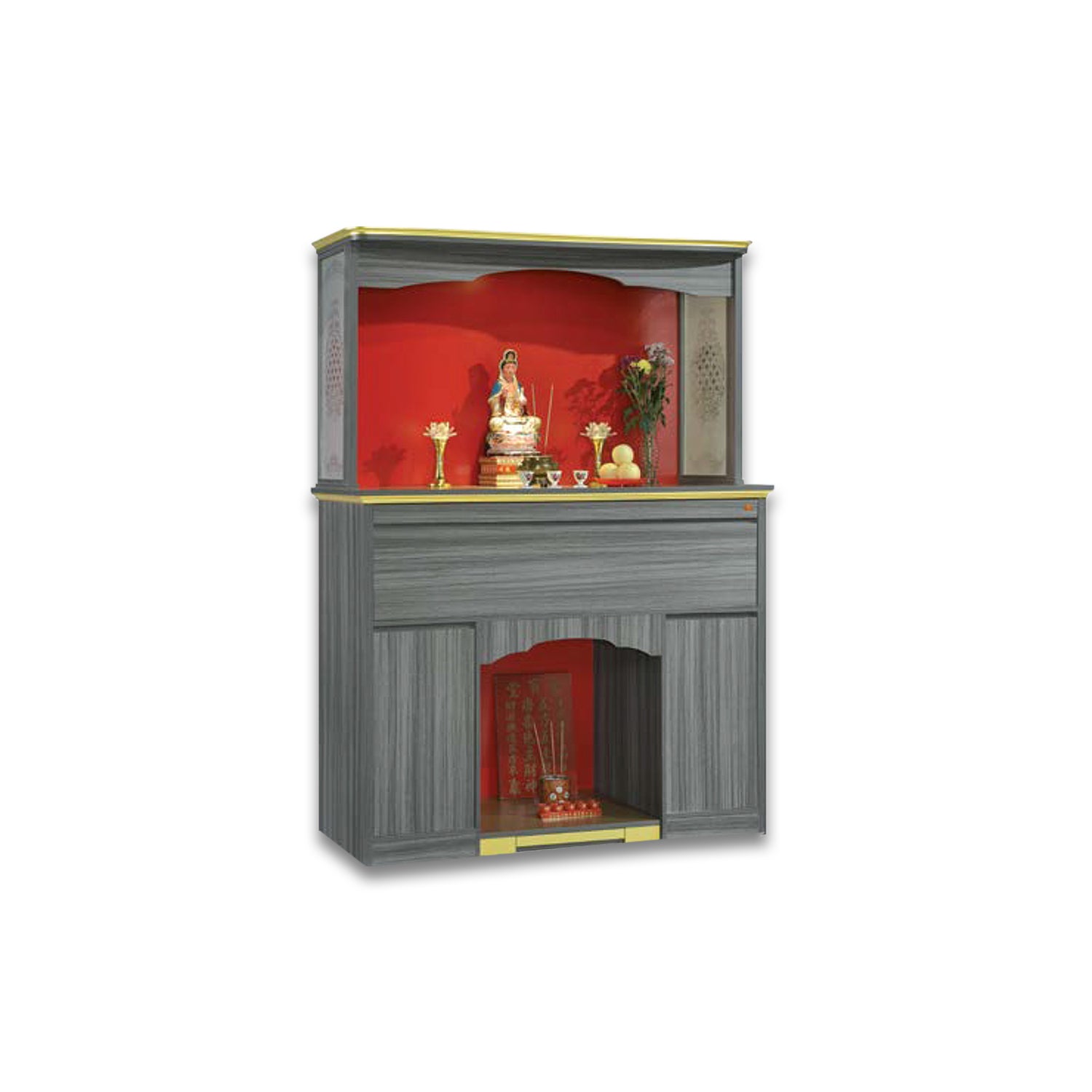 Vincent Oriental Altar Table with Top Altar Cabinet Fire Resistant Altar Cabinet