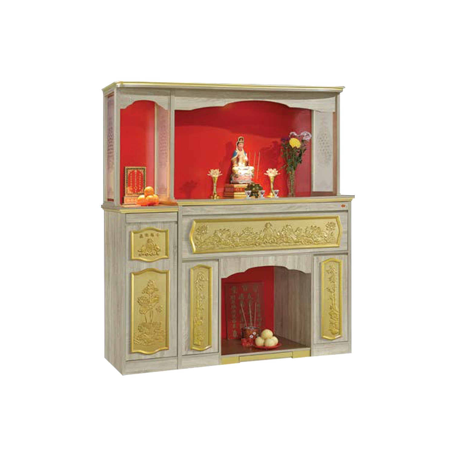 Grant Oriental Altar Table with Top Altar Cabinet Fire Resistant Altar Cabinet