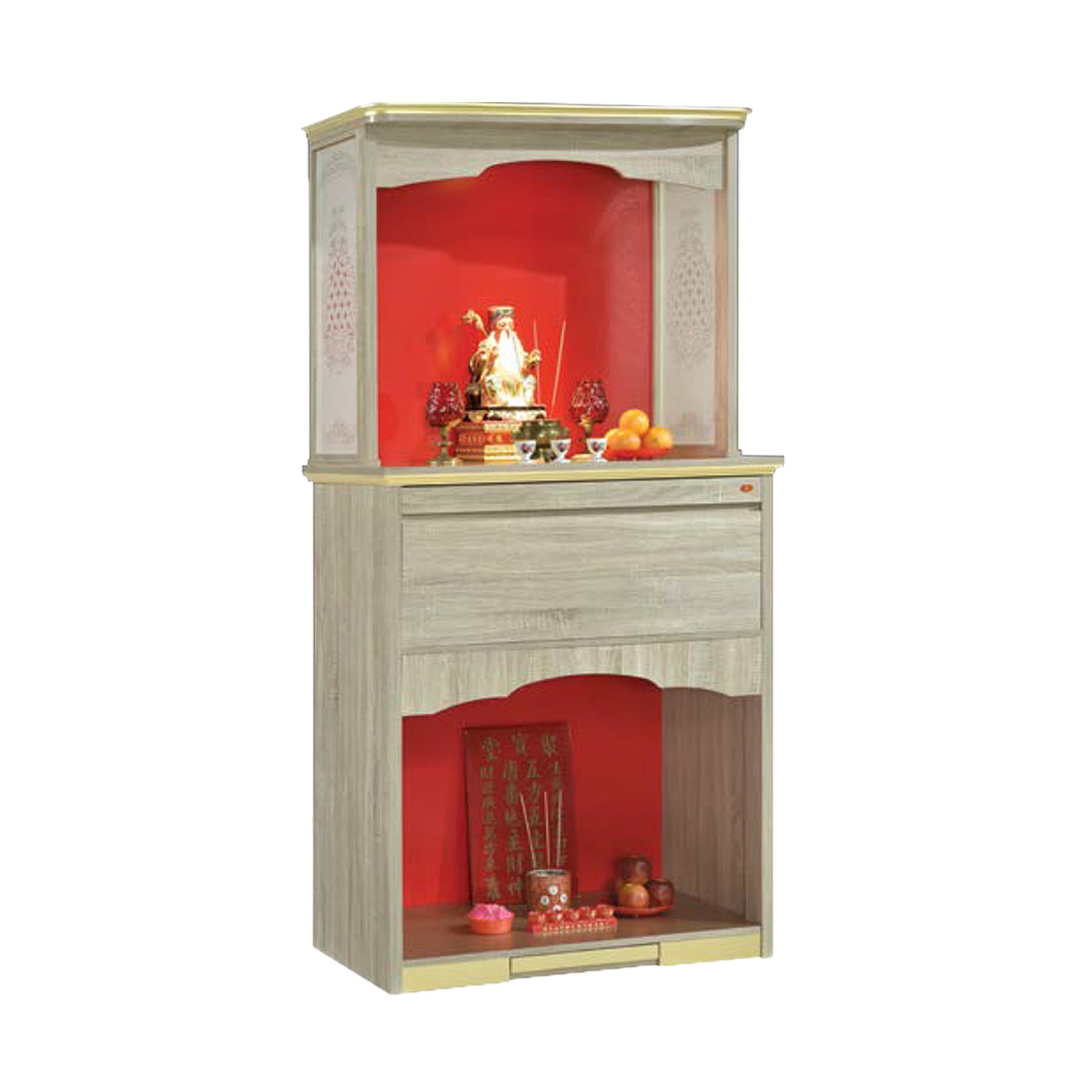 Willow Oriental Altar Table with Top Altar Cabinet Fire Resistant Altar Cabinet