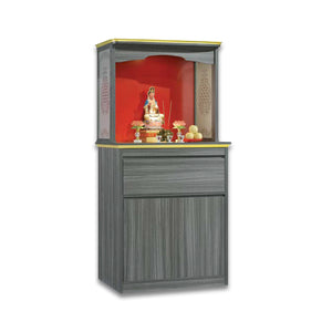 Adriel Oriental Altar Table with Top Altar Cabinet Fire Resistant Altar Cabinet