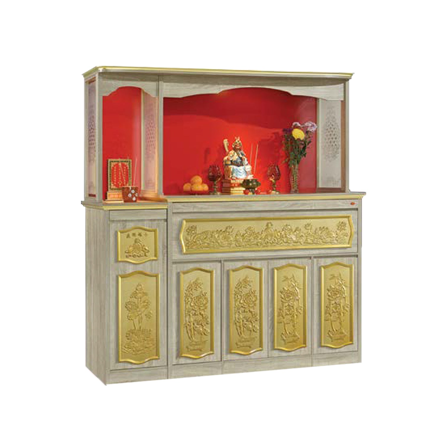 William Oriental Altar Table with Top Altar Cabinet Fire Resistant Altar Cabinet