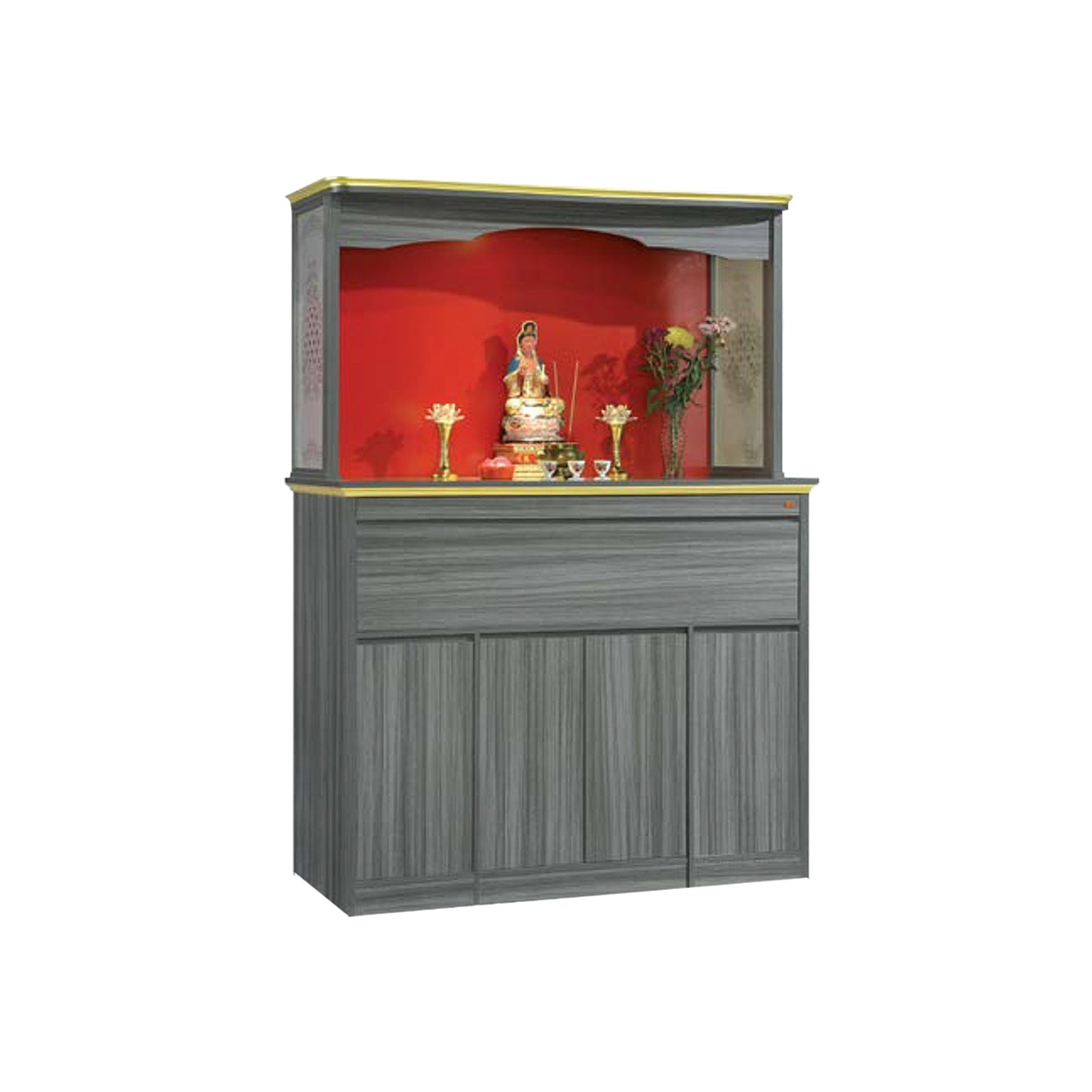Archer Oriental Altar Table with Top Altar Cabinet Fire Resistant Altar Cabinet
