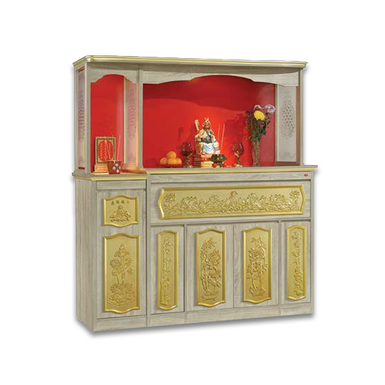 Conrad Oriental Altar Table with Top Altar Cabinet Fire Resistant Altar Cabinet