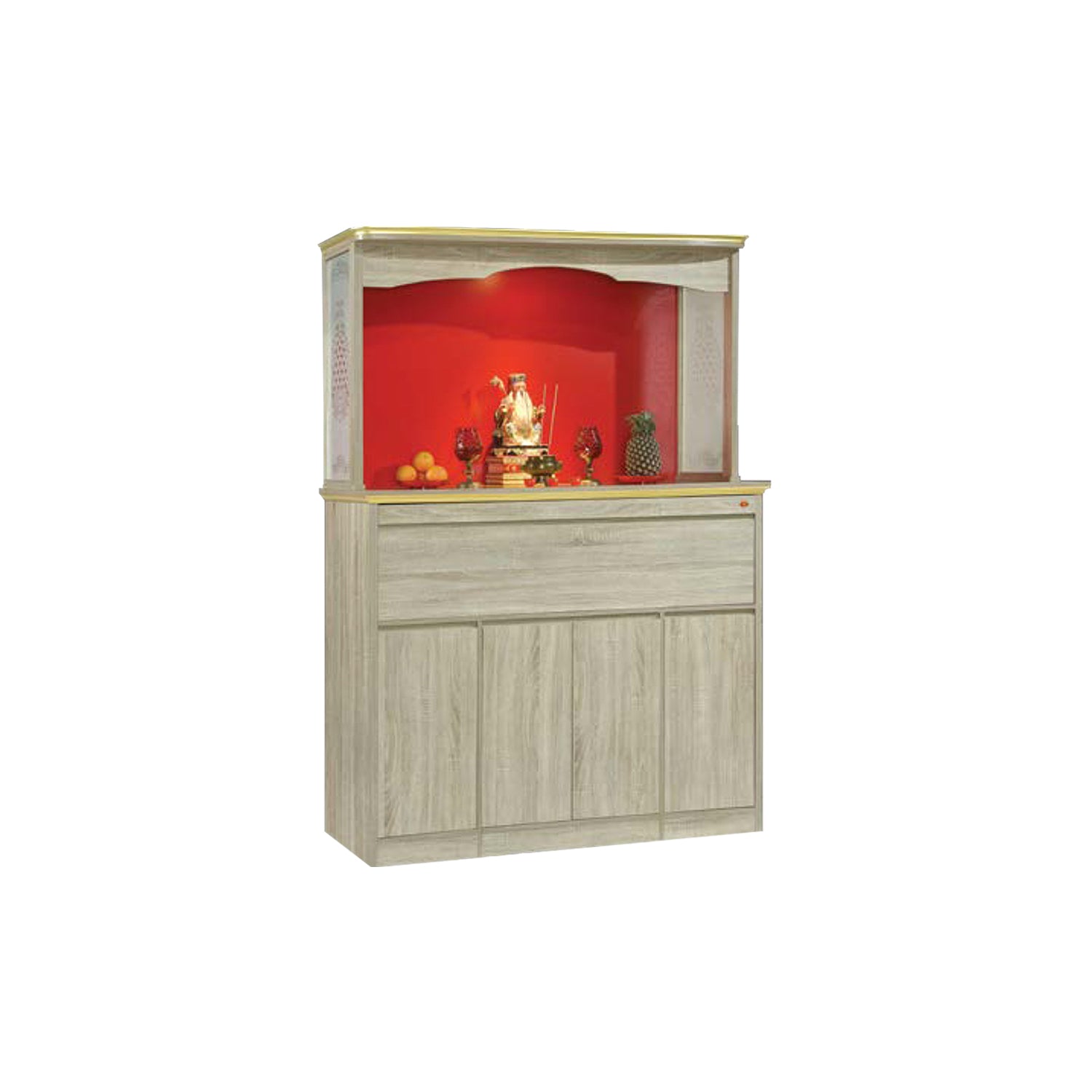 Callum Oriental Altar Table with Top Altar Cabinet Fire Resistant Altar Cabinet