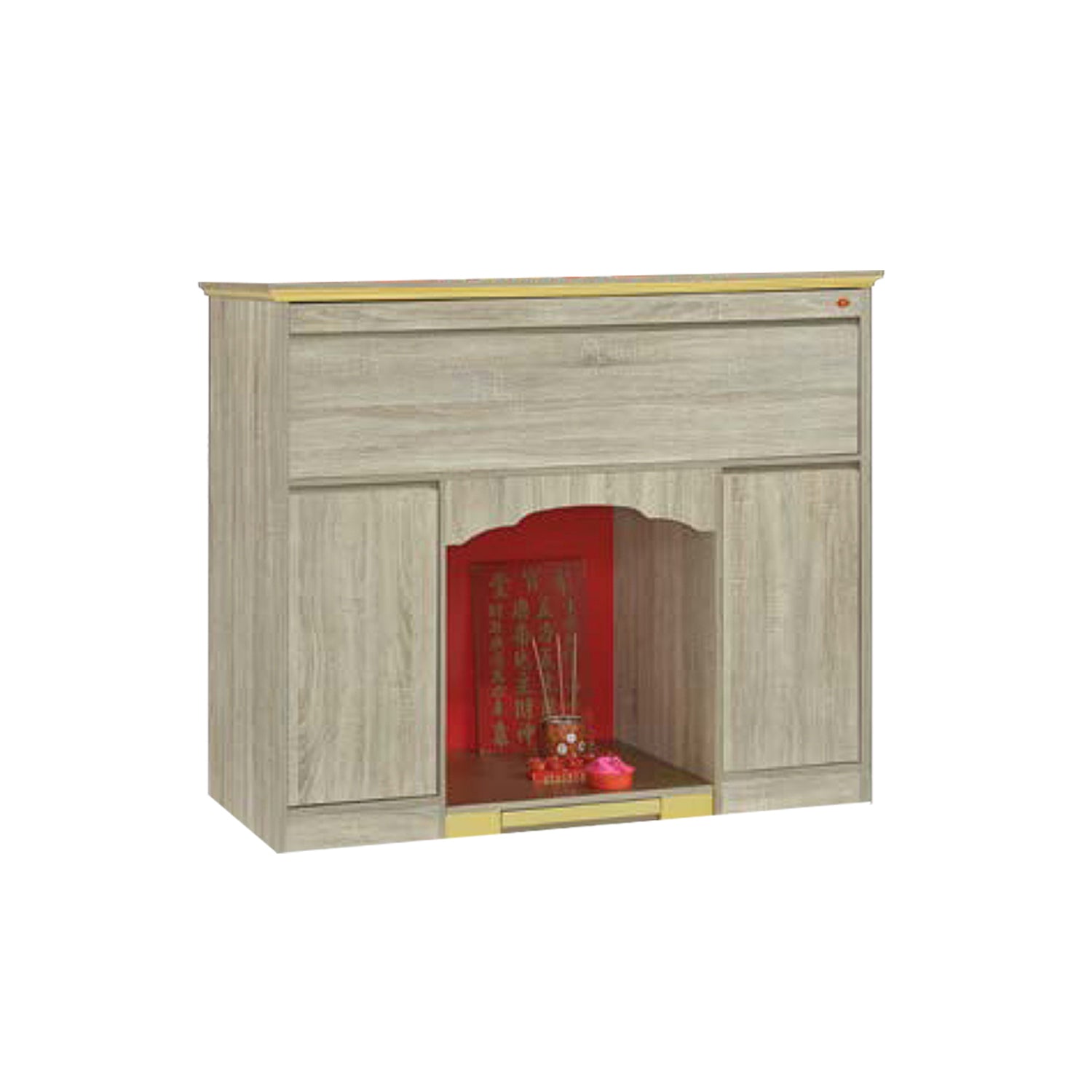 Wyatt Oriental Altar Table with Top Altar Cabinet Fire Resistant Altar Cabinet