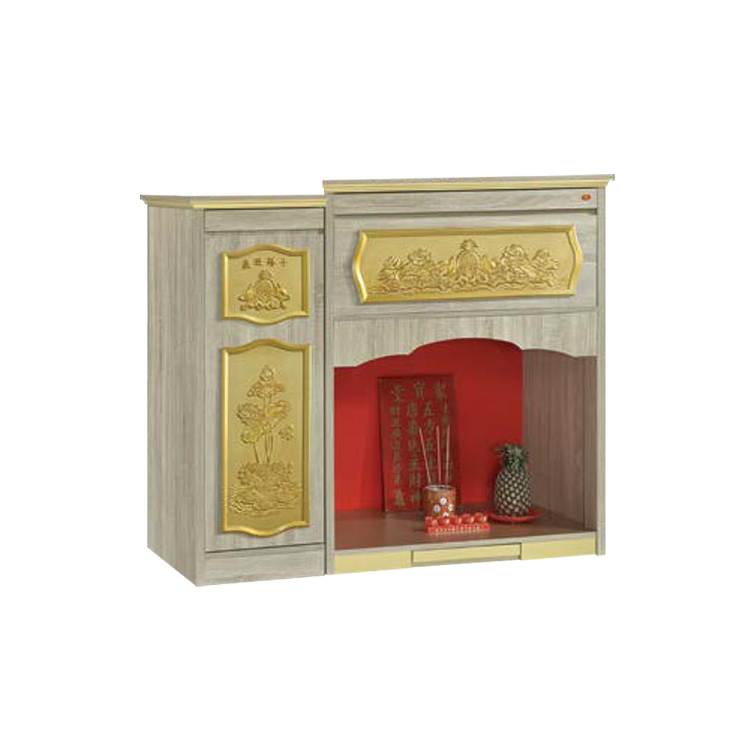 Warren Oriental Altar Table with Top Altar Cabinet Fire Resistant Altar Cabinet