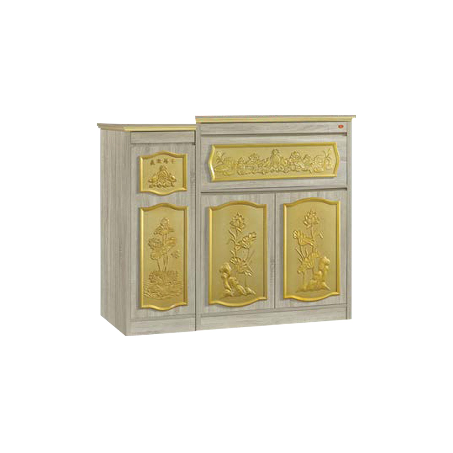 Dorian Oriental Altar Table with Top Altar Cabinet Fire Resistant Altar Cabinet
