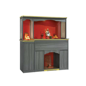 Vaughn Oriental Altar Table with Top Altar Cabinet Fire Resistant Laminated Board