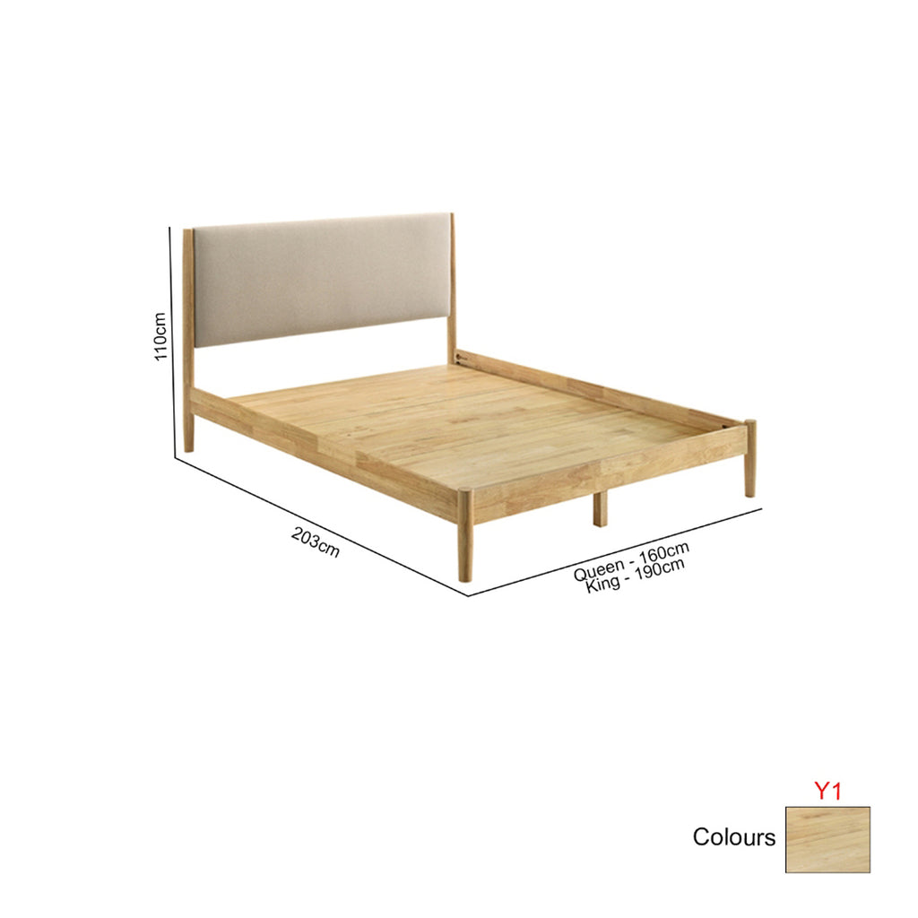Gianna Series Y Wooden Bed Frame Queen and King Size