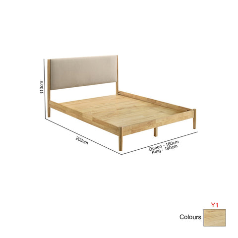 Image of Gianna Series Y Wooden Bed Frame Queen and King Size