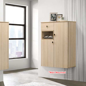 Howzer Series 25 Wall Mounted Shoe Cabinet Collection in Natural Colour