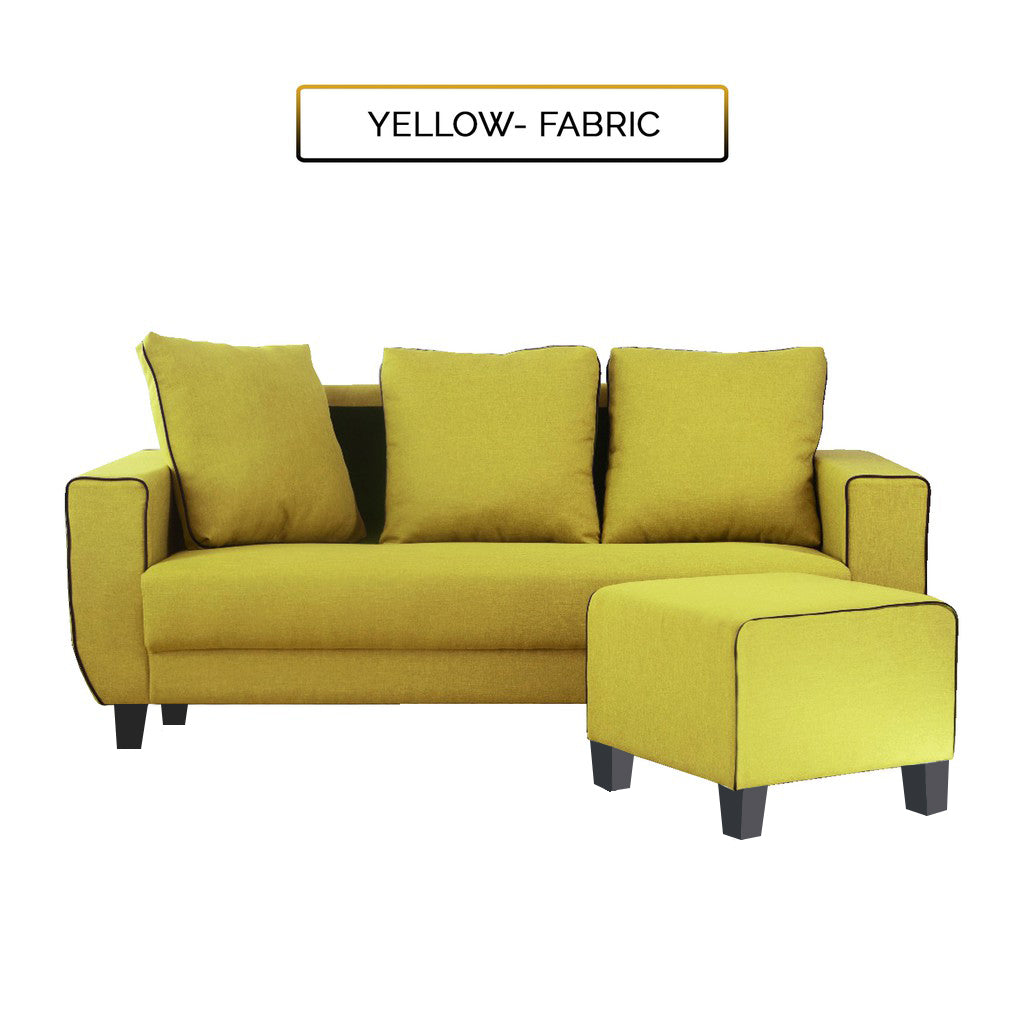 Ruru Series 2/3 Seater Leather Sofa With Ottoman w/ Pet-Friendly Option