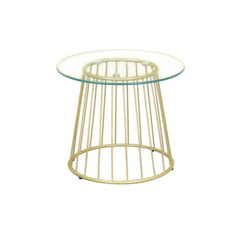 Image of Guedes Series 2 Contemporary Tempered Glass Side Table