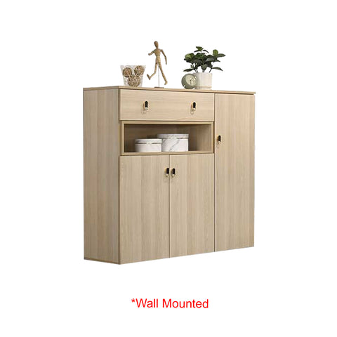 Image of Howzer Series 26 Wall Mounted Shoe Cabinet Collection in Natural Colour
