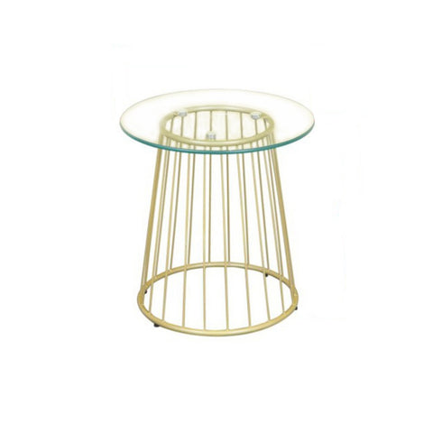 Image of Guedes Series 1 Contemporary Tempered Glass Side Table