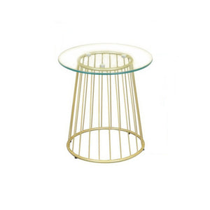 Guedes Series 1 Contemporary Tempered Glass Side Table