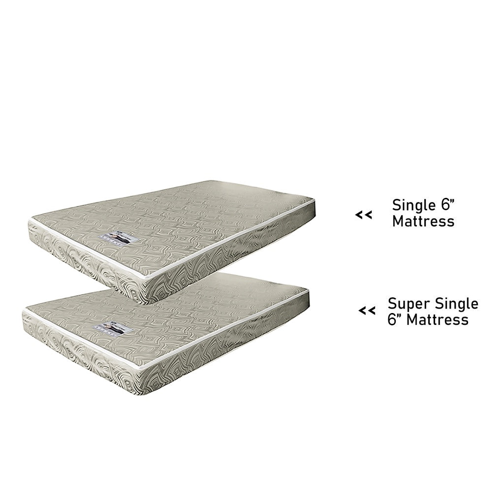 Amora Single and Super Single Pull Out Bed Frame with Mattress Bundle in 6 Colours