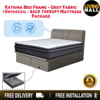 Katrina Storage Bed Frame SBD16 + 9" Bonnell Spring/ 11.5" Back Therapy Mattress Package