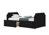 Pesano Faux leather Black Drawer Bed Frame with 2 Drawers w/ Mattress Option