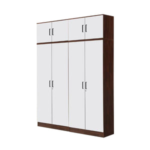BERLIN Tall Series 4 Doors Soft Closing Wardrobe & Top Cabinet in 6 Colours
