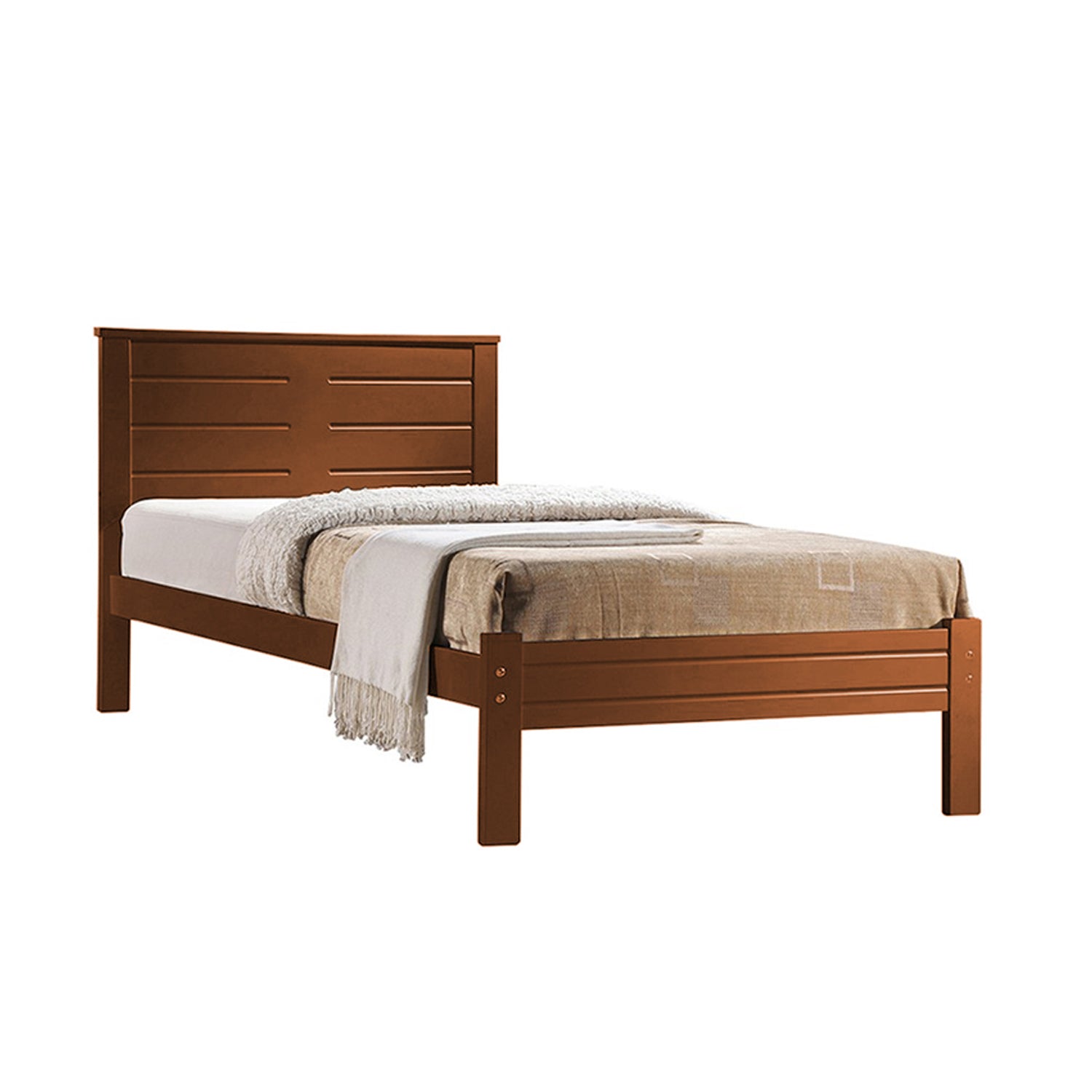 Robby Series 11 Wooden Bed Frame White & Cherry In Single Size