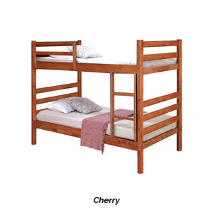 Ollie Wooden Double Decker Bed Frame 2 Colors In Single and Super Single Size with Mattress Option