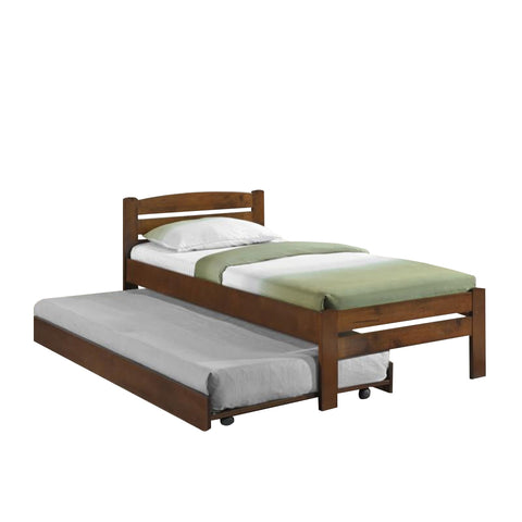 Image of Heyin Single Wooden Bed Frame with Underbed Clearance for Extra Storage - with Mattress Option