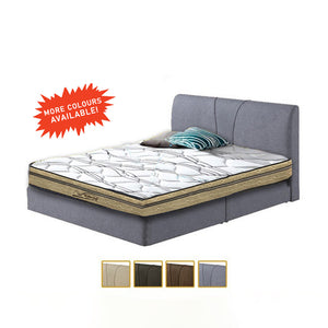 Fanny Fabric Divan Bed In 4 Colors With 10" Orthocoil Ashford Euro-Top Mattress Package - All Sizes Available