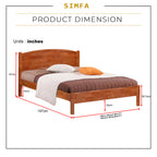 Simfa Queen/King Solid Rubberwood Bed Frame w/ Underbed Space - With Mattress Option