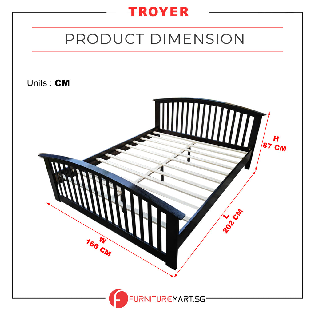 Troyer Solid Wooden Bed Frame with Mattress Options