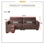 Noah 4 Seater Sofa with Stool High Density Foam w/ Pet Friendly Options