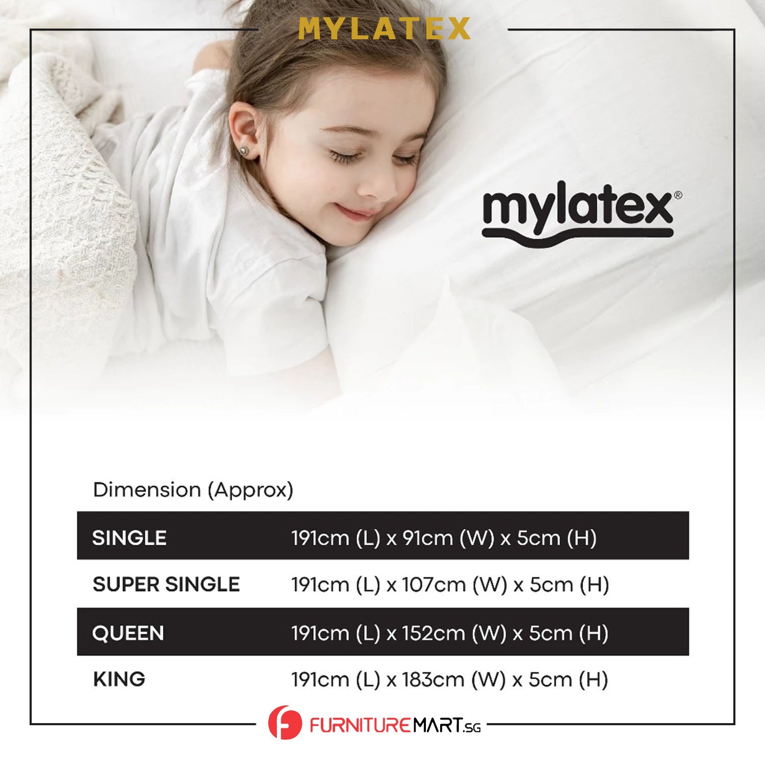 Mylatex Erika 3 Fold Latex Mattress