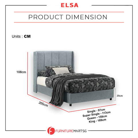 Image of Elsa DR Chiro Divan Bedframe Pet-Friendly Fabric With Mattress Add-On Options - All Sizes Available